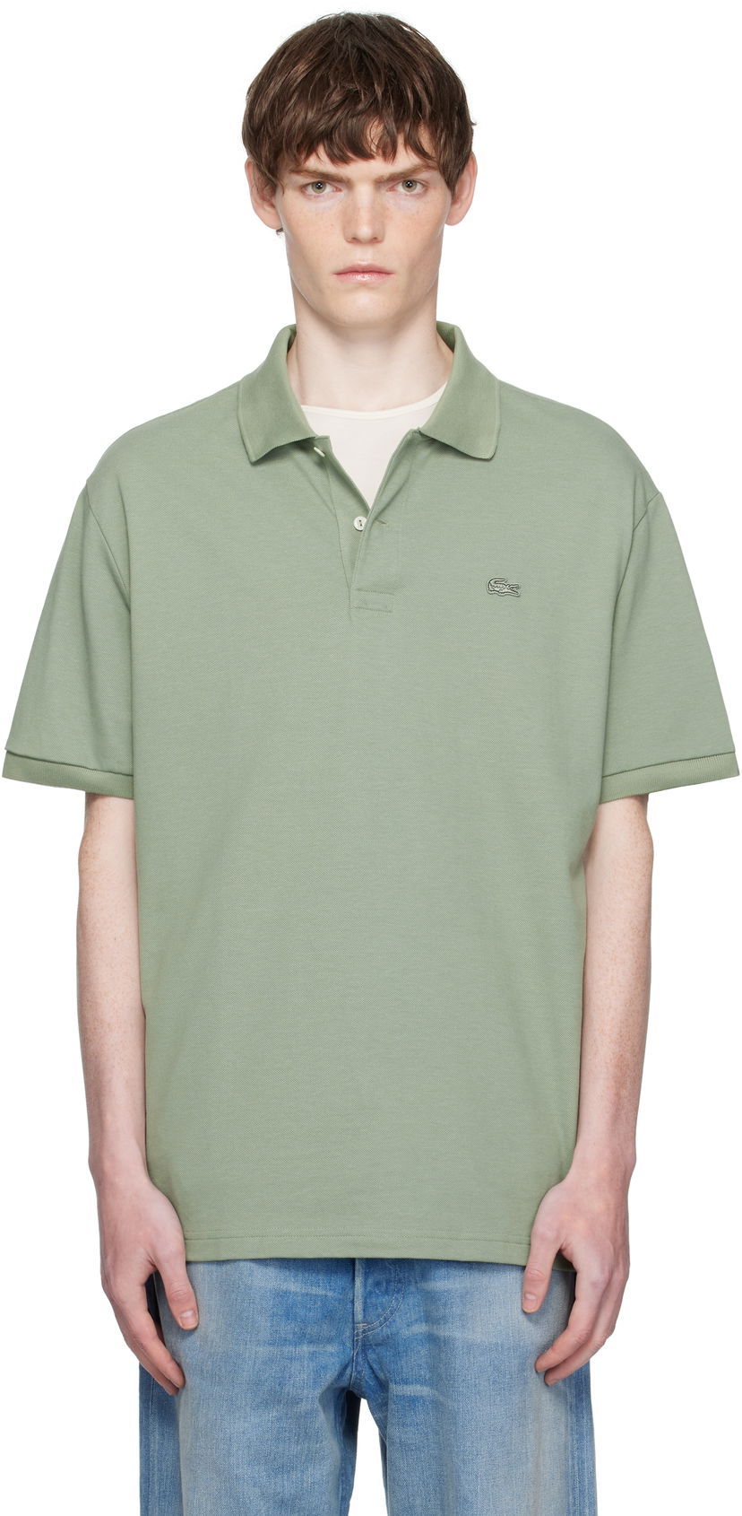 Polo majica Lacoste Loose Fit Heavy Piqué Polo Zelena | PH7757_S86