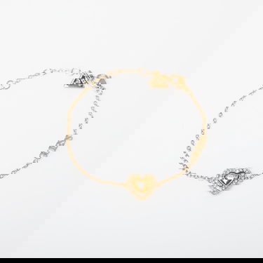 Narukvica GUESS Beloved Pave Heart Bracelet Žuta | JUBB05022JW-GOLD, 0