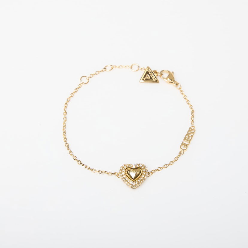 Narukvica GUESS Beloved Pave Heart Bracelet Žuta | JUBB05022JW-GOLD