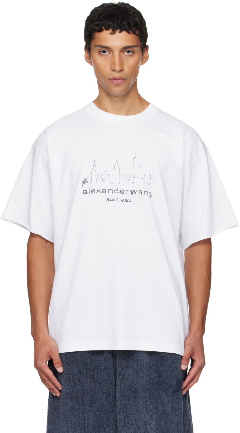 Majica kratkih rukava Alexander Wang Alexander Wang Graphic Short Sleeve T-Shirt Bijela | UCC3251842