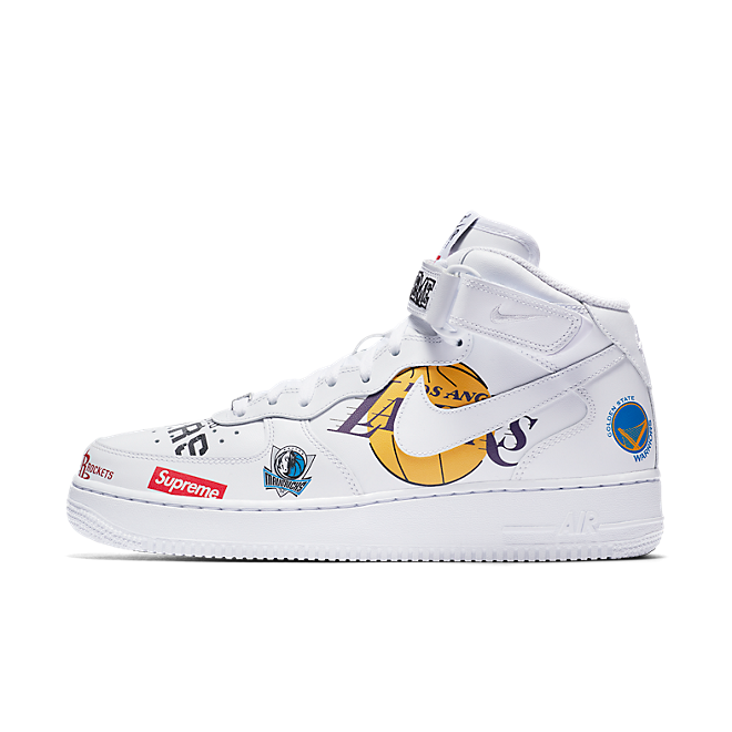 Tenisice i cipele Nike Supreme x NBA x Air Force 1 Mid 07 Bijela | AQ8017-100, 1