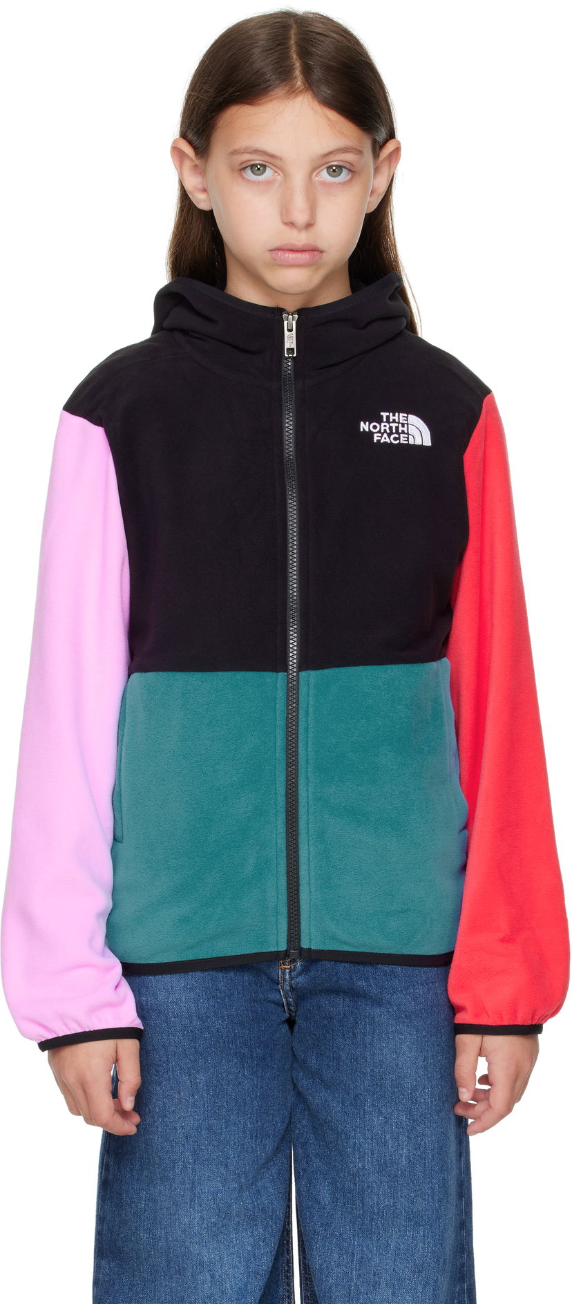 Jakna The North Face Kids' Glacier Full-Zip Hooded Fleece Jacket Višebojno | NF0A8AZK