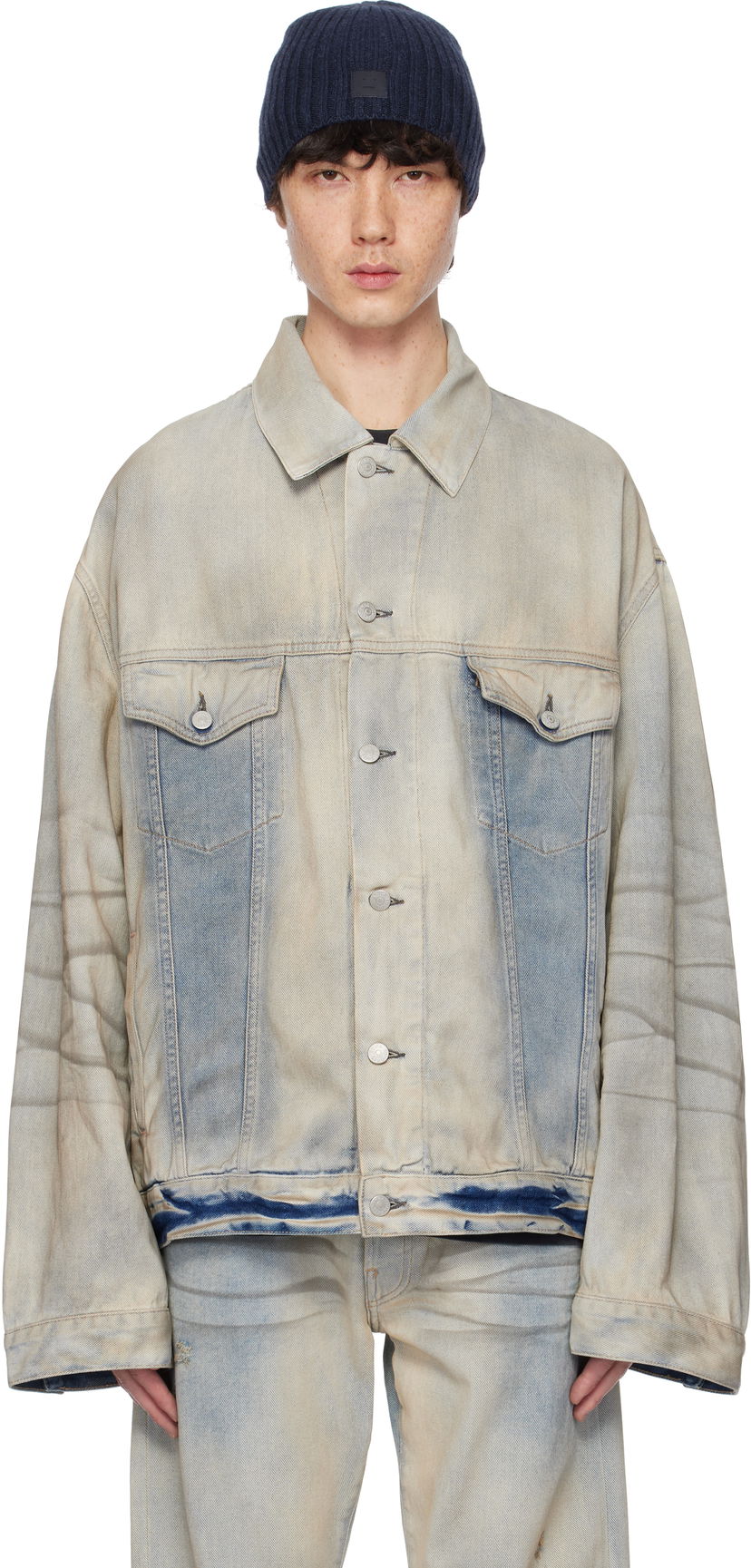Jakna Acne Studios Acne Studios Oversized Denim Jacket Plava | C90191-