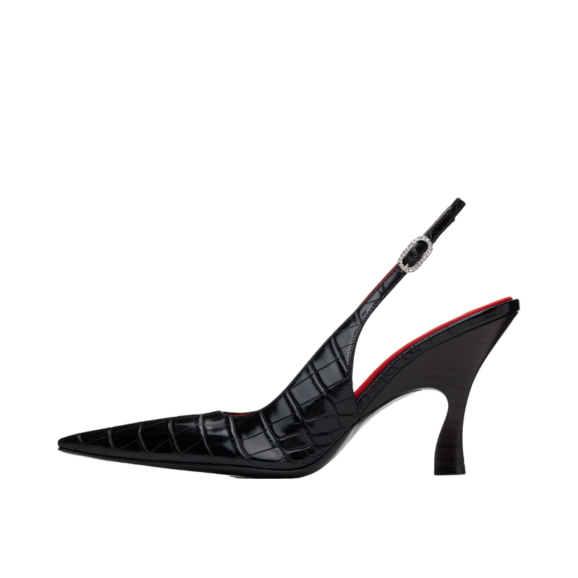 Tenisice i cipele Stella McCartney Elsa Pointed Toe Slingback Heels Crna | 810524AP0AU0