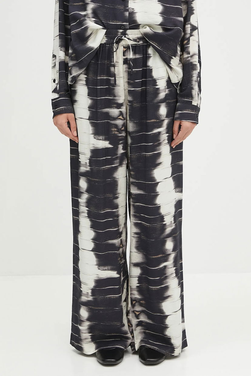 Hlače Samsoe Samsoe Samsoe Samsoe Saneem High-Waist Wide-Leg Pants Višebojno | F24100163