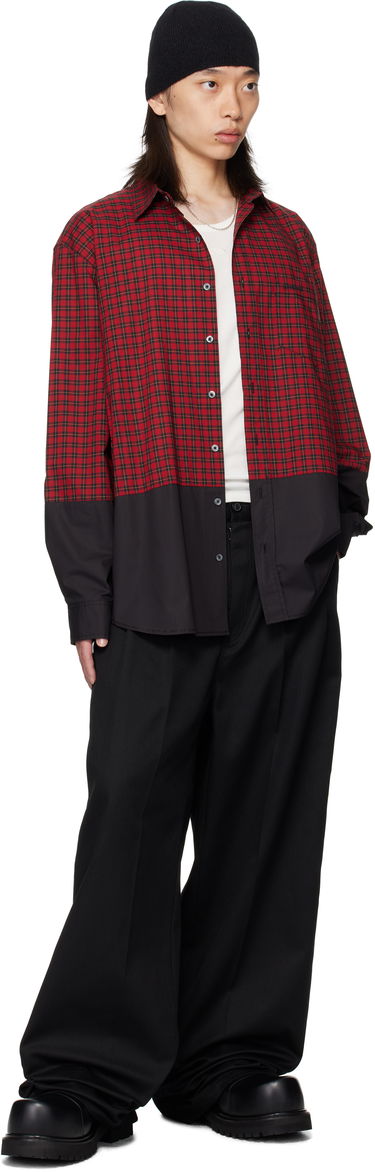 Košulja VETEMENTS VETEMENTS Splitted Plaid Shirt Crvena | UH76SH630RB, 3