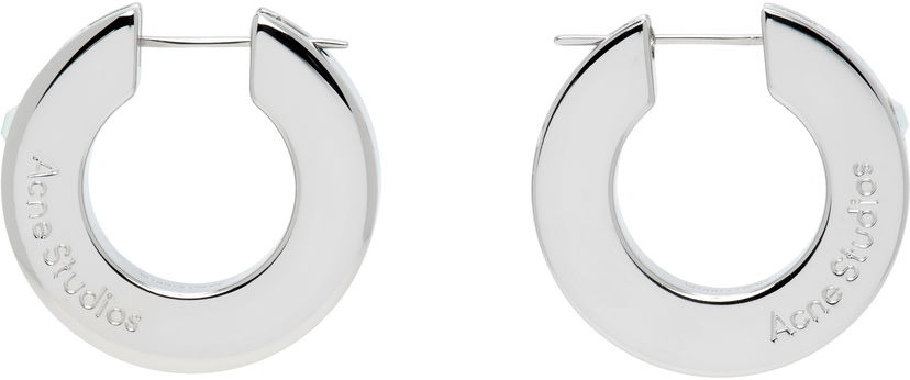 Naušnice Acne Studios Acne Studios Crystal Hoop Earrings Metalik | C50459-