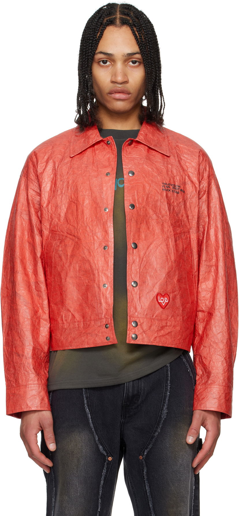 Bomber jakna Andersson Bell Andersson Bell Guitarist Printed Tyvek Jacket Crvena | awa688u