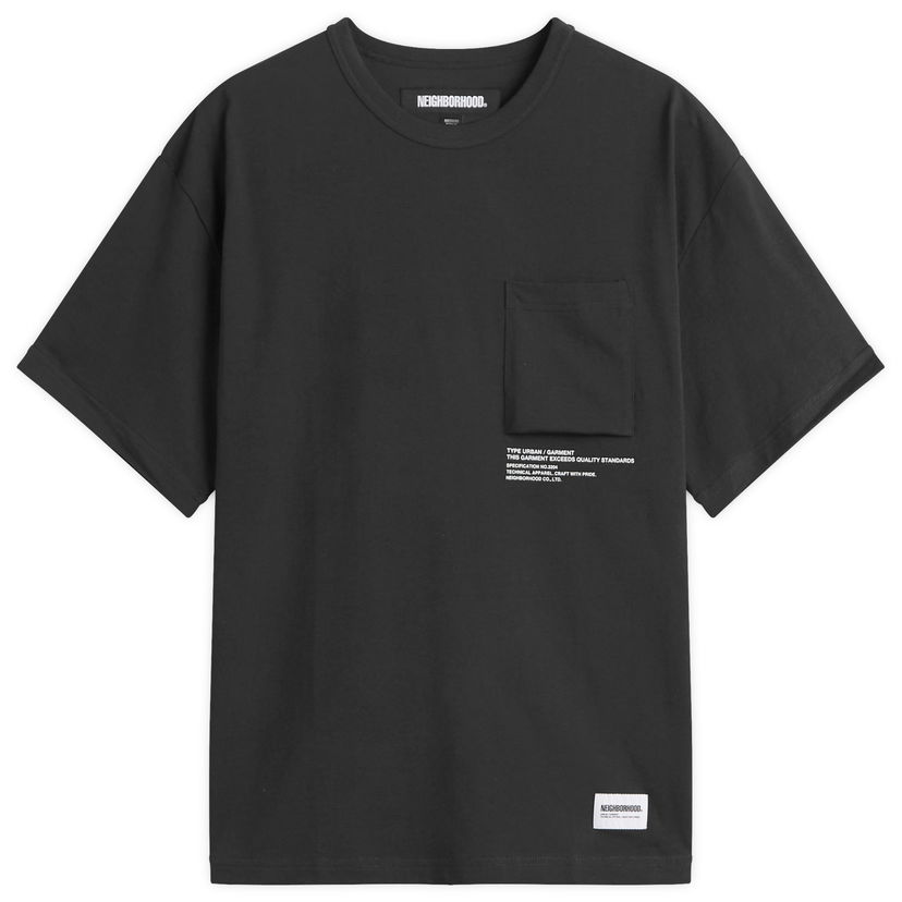 Majica kratkih rukava Neighborhood Sheltech Pocket T-Shirt, Size Large Crna | 251BWNH-CSM01-BLK
