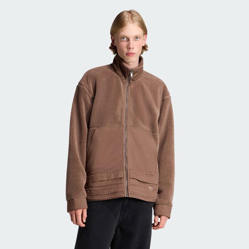 Jakna adidas Performance Premium Essentials Polar Fleece Zip-Up Jacket Smeđa | JW3510