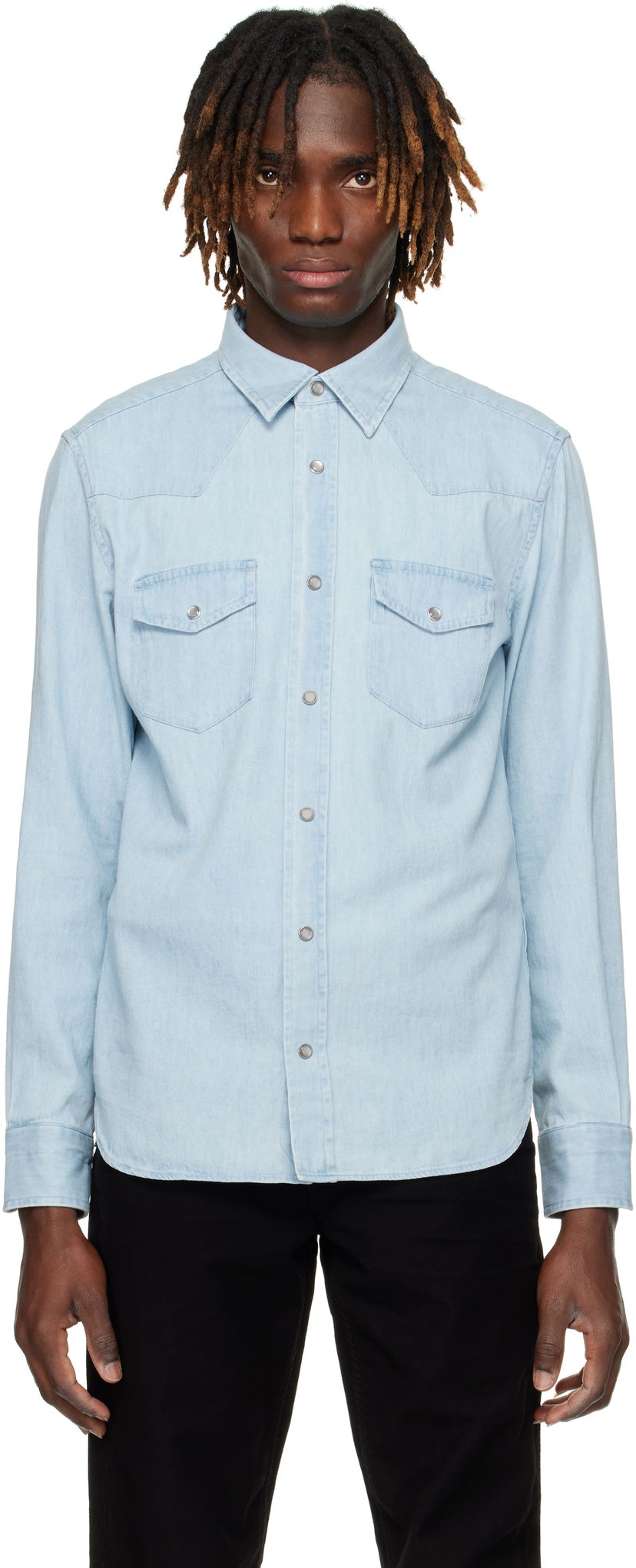Košulja Tom Ford TOM FORD Western Denim Shirt Plava | HDS001-FMC130F24