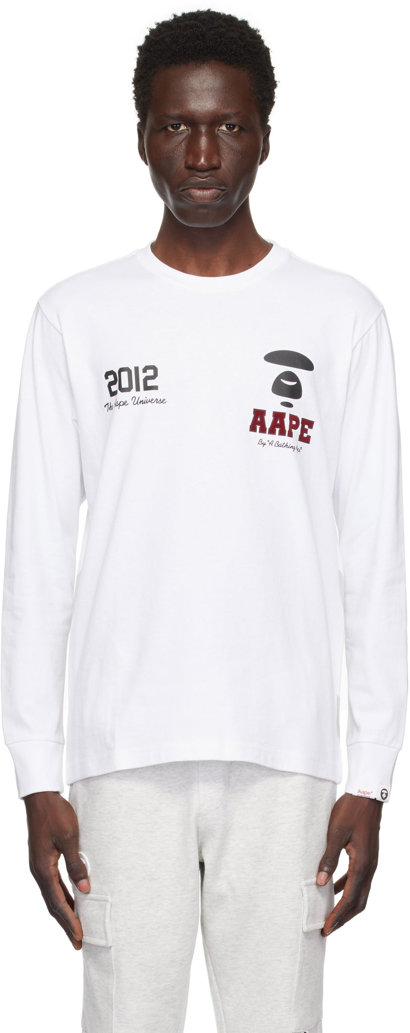 Majica kratkih rukava AAPE by A Bathing Ape AAPE by A Bathing Ape Basic Long Sleeve T-Shirt Bijela | AAPLTM1558XXNWHX