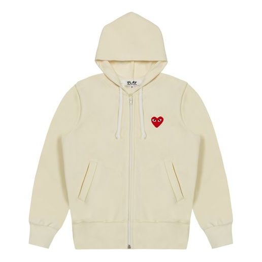 Dukserice Comme des Garçons PLAY Zip Hoodie Bež | AZ-T171-051-3