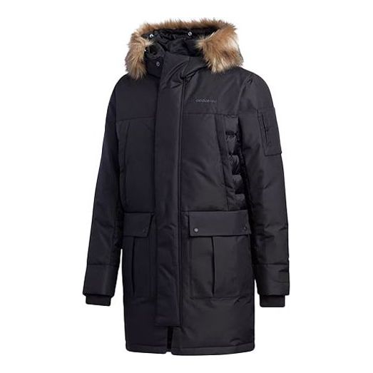 Parka adidas Originals NEO Sports Hooded Down Jacket Crna | GJ8829
