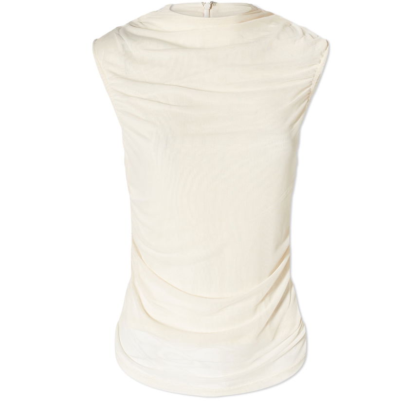 Majica bez rukava Miaou Miaou Cam Mesh Top, Size Large Bež | 7093PM2CRM