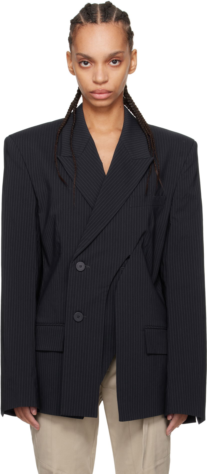 Kaputi Ottolinger Ottolinger Oversize Split Blazer Crna | 12360072301
