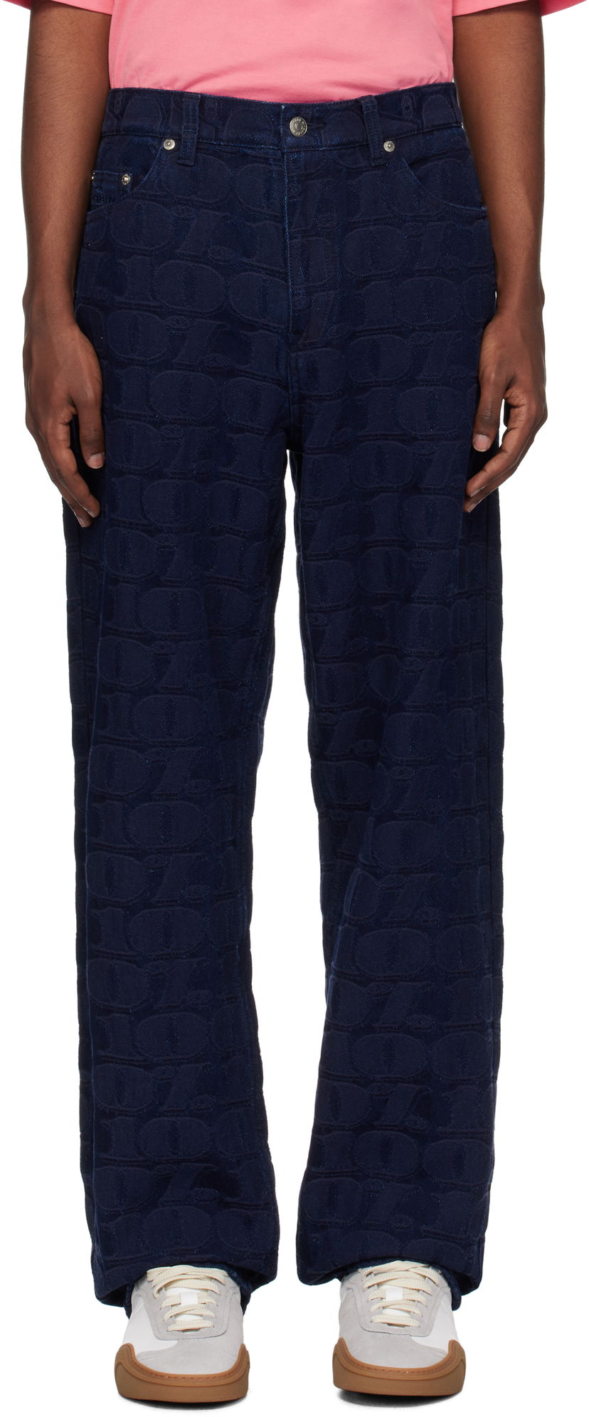 Jeans Awake NY Jacquard '100' Jeans Tamnoplava | AWK-FW24-DM001