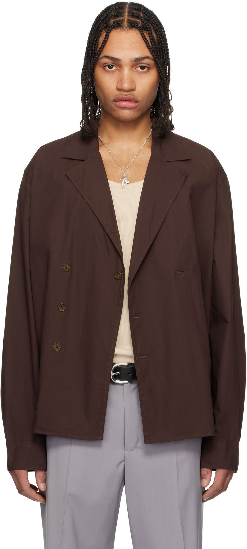 Jakna OUR LEGACY Our Legacy Duo Shirt Jacket Smeđa | M2252DH