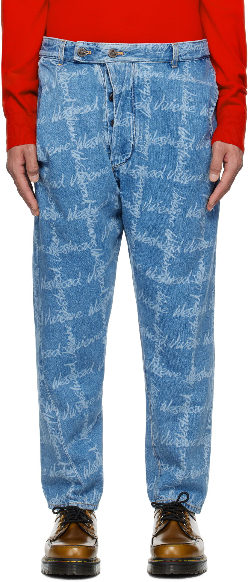Jeans Vivienne Westwood Vivienne Westwood Drunken Print Jeans Plava | 3902000X-W014I-