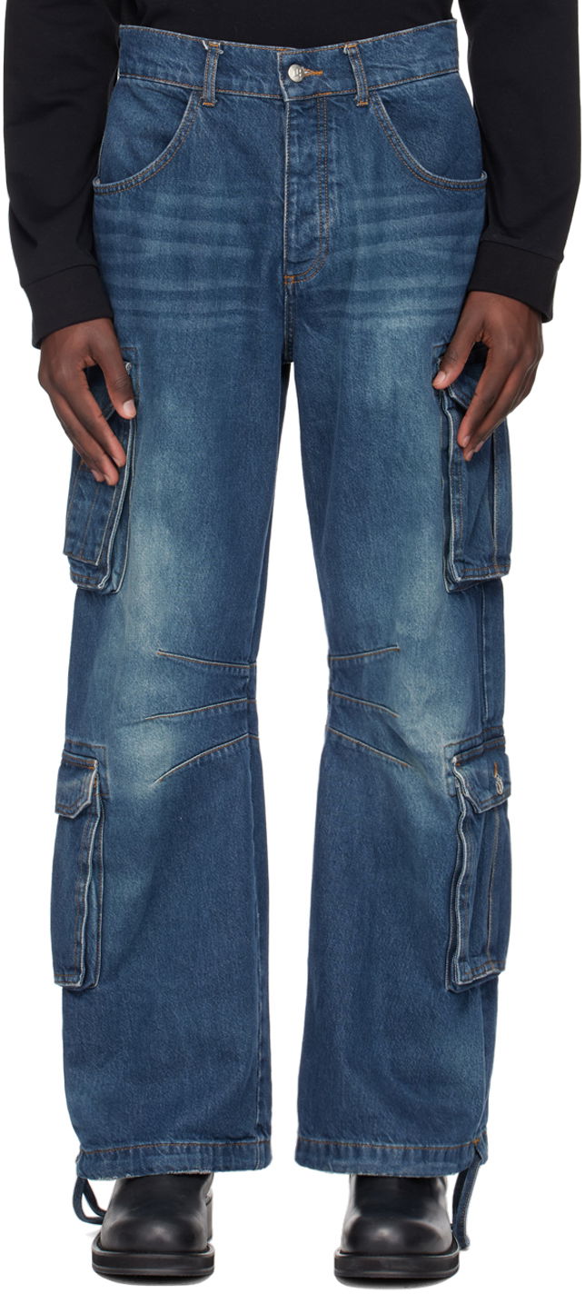 Cargo hlače MISBHV Dirt Bath Denim Cargo Pants Plava | 240M310