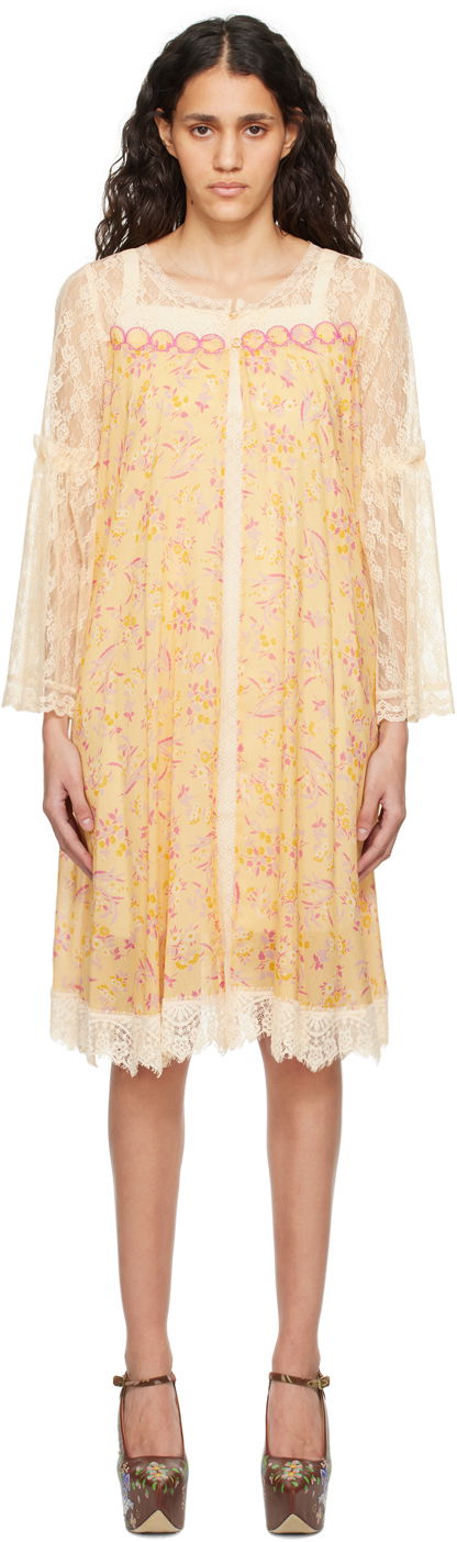 Haljina Anna Sui Lace Midi Dress Narančasta | 324C31