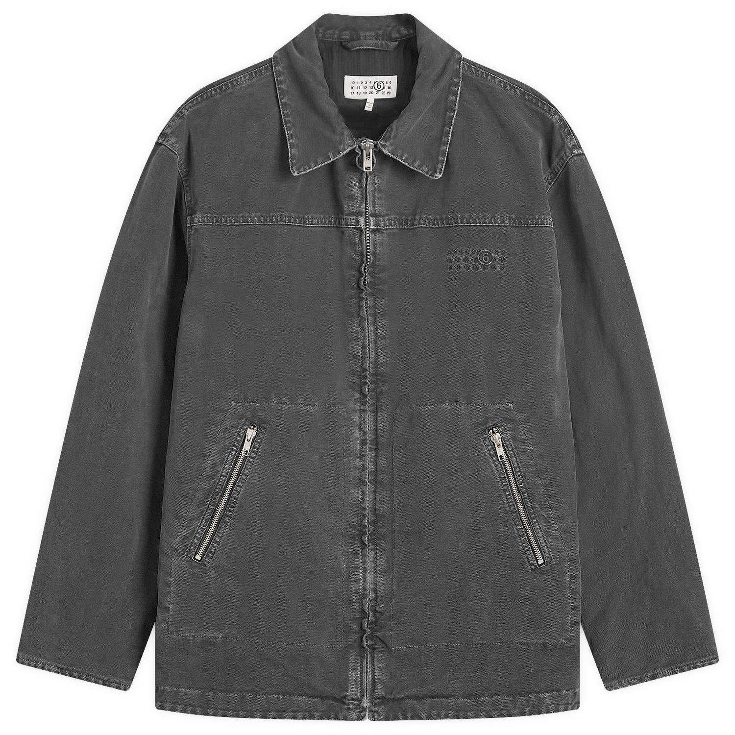 Jakna Maison Margiela Heavy Weight Washed Chore Jacket, Size Small Siva | SH0AM0041-M35249-900, 1