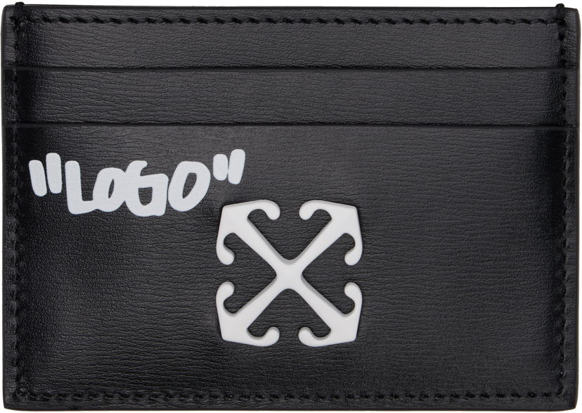 Novčanik Off-White Off-White Jitney Quote Leather Card Holder Crna | OWND027C99LEA0021001