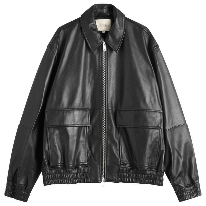 Bomber jakna Studio Nicholson Studio Nicholson Bomber Jacket, Size Large Crna | PISTONSNM-1115-BLK