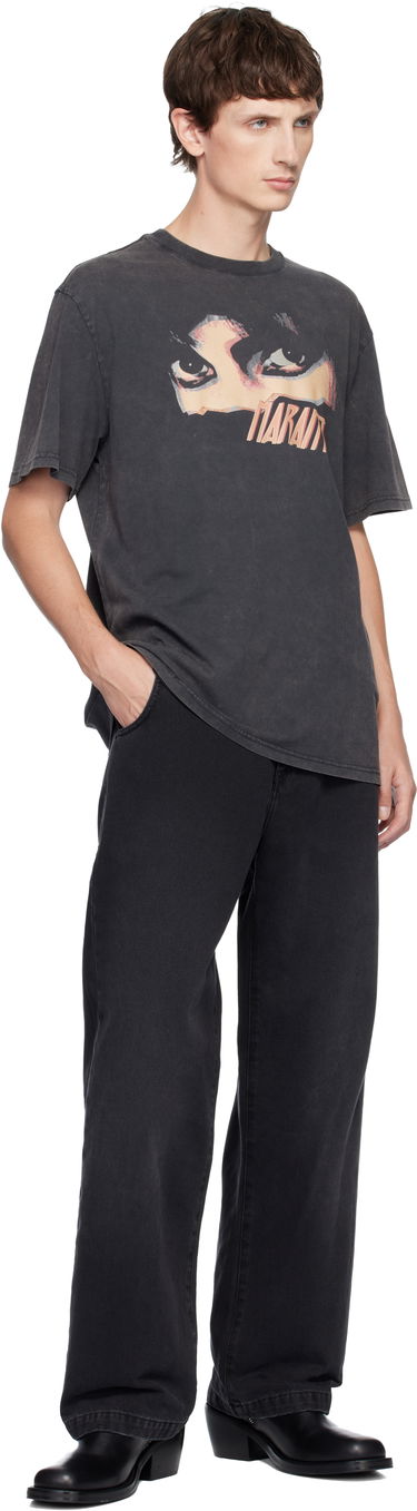 Majica kratkih rukava ISABEL MARANT Hugo Graphic Print Crewneck T-shirt Crna | 25ATS0149HA-C3N05H, 3