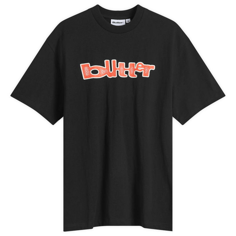 Majica kratkih rukava Butter Goods Warped T-Shirt Crna | BG251101-BLK