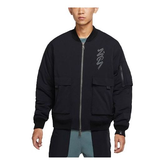 Bomber jakna Jordan Jordan Zion Flight Embroidered Aviator Padded Jacket Crna | DJ5868-010
