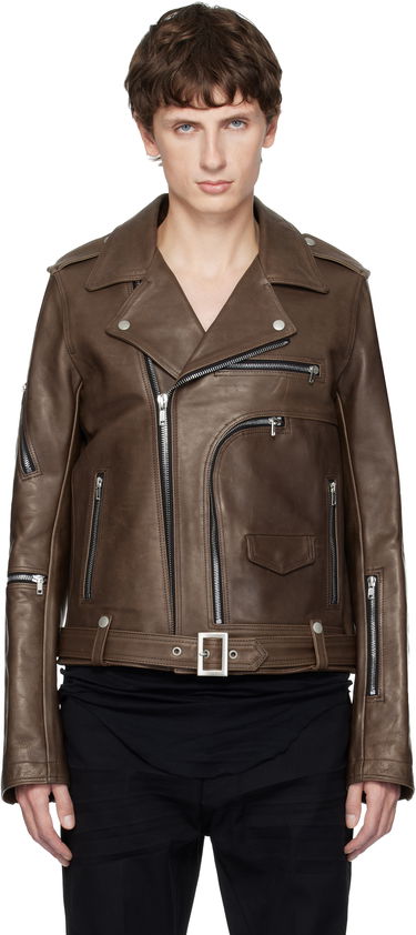 Jakna Rick Owens Concordians Bauhaus Stooges Leather Jacket Smeđa | RR02E1702 LHOSJP, 0
