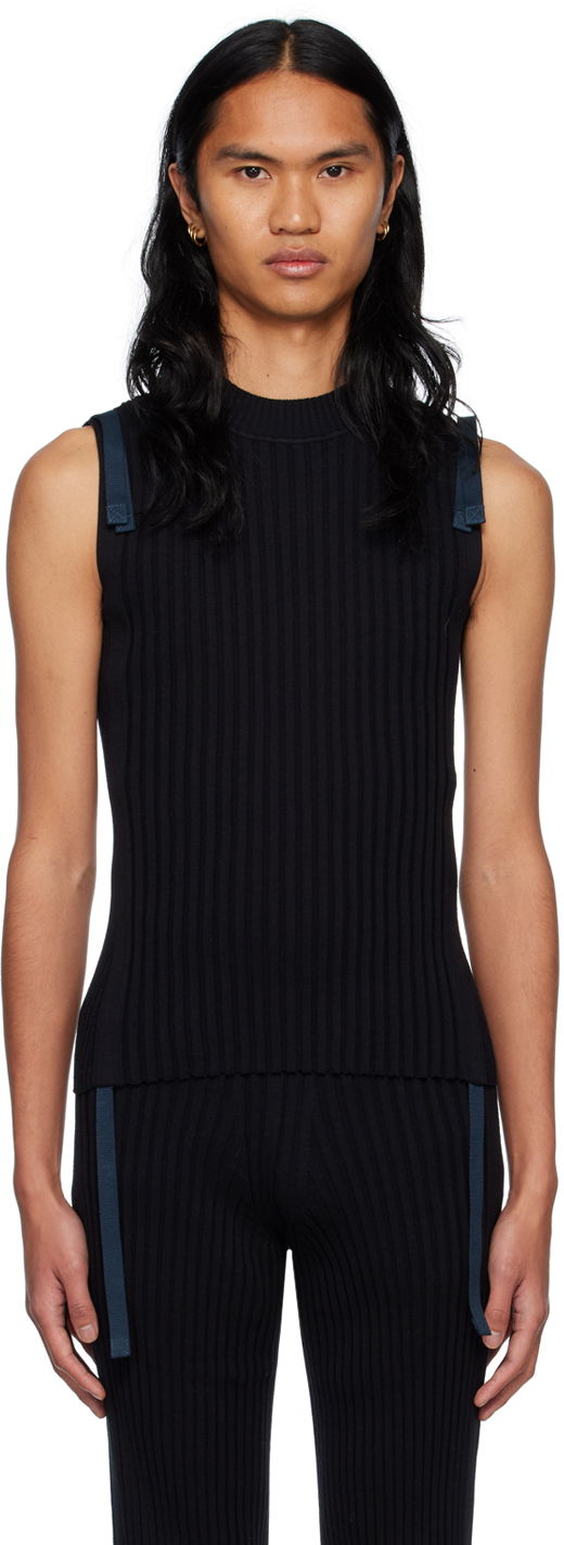 Majica bez rukava Dion Lee Gathered Utility Tank Top Crna | C7140R23
