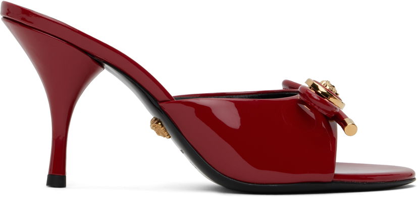 Njega cipela Versace Versace Opera Bow Patent Heeled Sandals Crvena | 1018239_D2VE_1RB3V