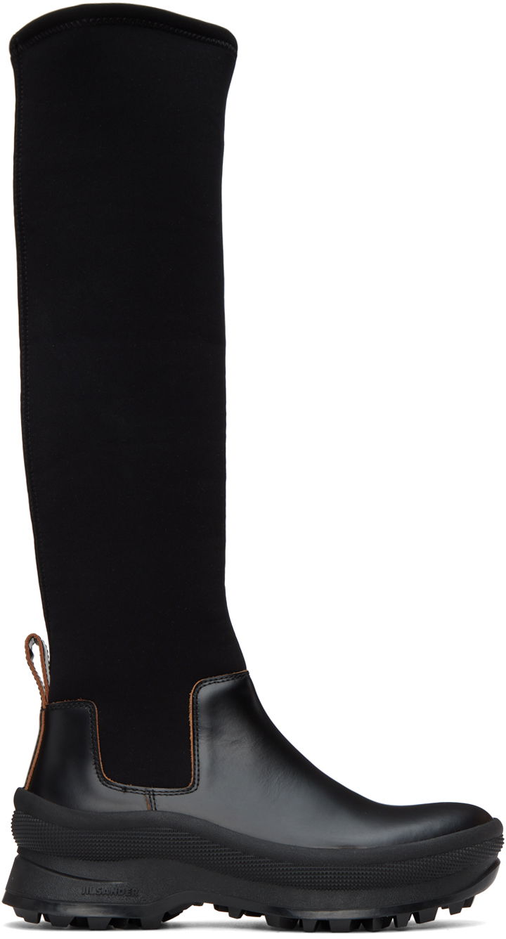 Tenisice i cipele Jil Sander Jil Sander Tall Leather Boots Crna | J44WW0001_P4193