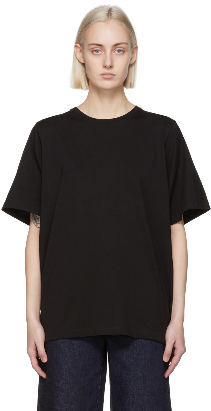 Majica kratkih rukava TOTEME TOTEME Oversized T-Shirt Crna | 211-472-770