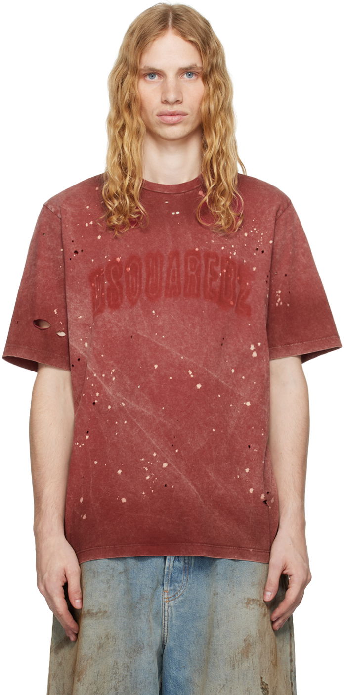 Majica kratkih rukava DSQUARED2 Loose-Fit T-shirt Crvena | S74GD1303_S21600