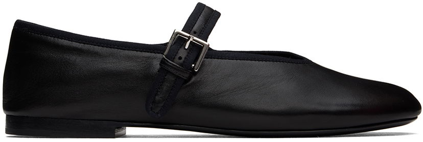 Odjeća The Row Leather Ballerina Flats With Buckle Crna | F1396-N60