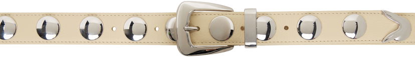 Pojasevi Khaite KHAITE Benny Studs Belt Bež | 10014-798