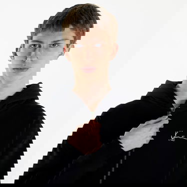 Dukserice Karl Kani Chest Signature Essential Zip Hoodie Black Crna | KM-ZH011-001-01, 3