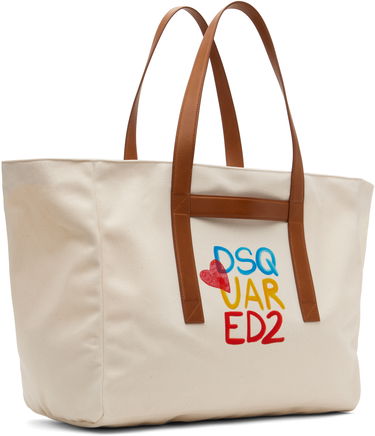 Tote bag DSQUARED2 Dsquared2 Summer Lovers Canvas Tote Bag Bijela | SPM0104-00308367-5089, 1
