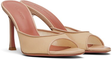 Dodaci Amina Muaddi Amina Muaddi Alexa Mesh 95 Heeled Sandals Bež | SSENSE EXCLUSIVE 95MM ALEXA MESH, 3