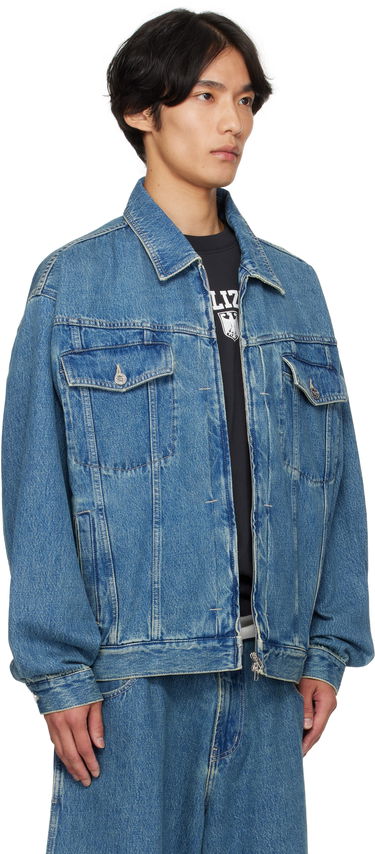 Jakna VETEMENTS Hip-Hop Denim Jacket Plava | UH76DJ250VB, 1