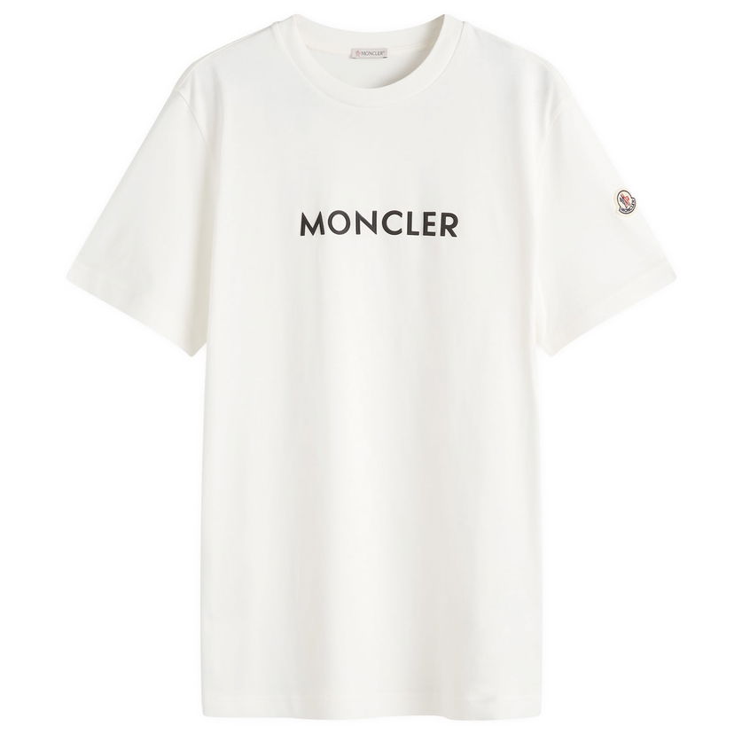 Majica kratkih rukava Moncler Text Logo T-Shirt Bijela | 8C000-34-89AJS-032