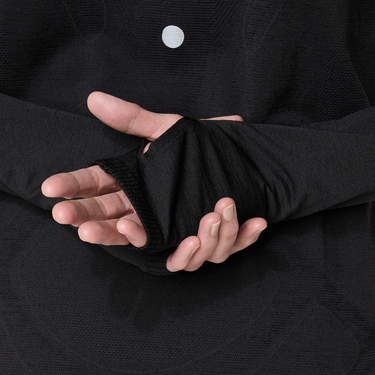 Majice i majice bez rukava Asics Road Winter Seamless Long Sleeve Mock Neck Top with Thumbholes Crna | 2012d277-001, 3