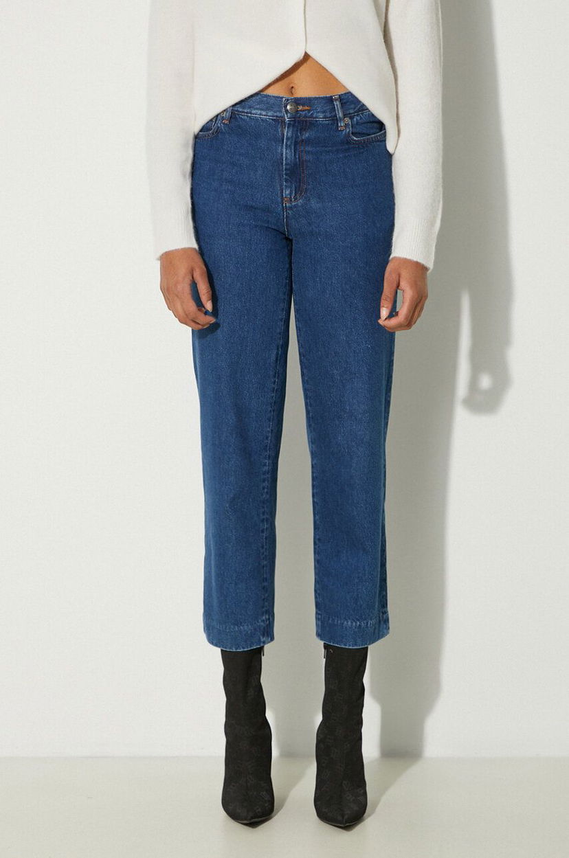 Jeans A.P.C. High Waist Jeans Plava | COGUK.F09131