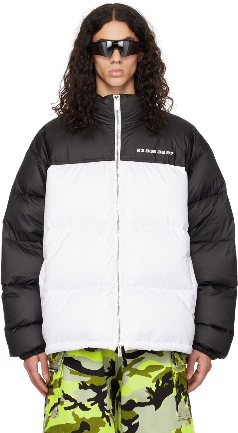 Pernata jakna VETEMENTS Colorblock Down Jacket Bijela | VL14JA280W