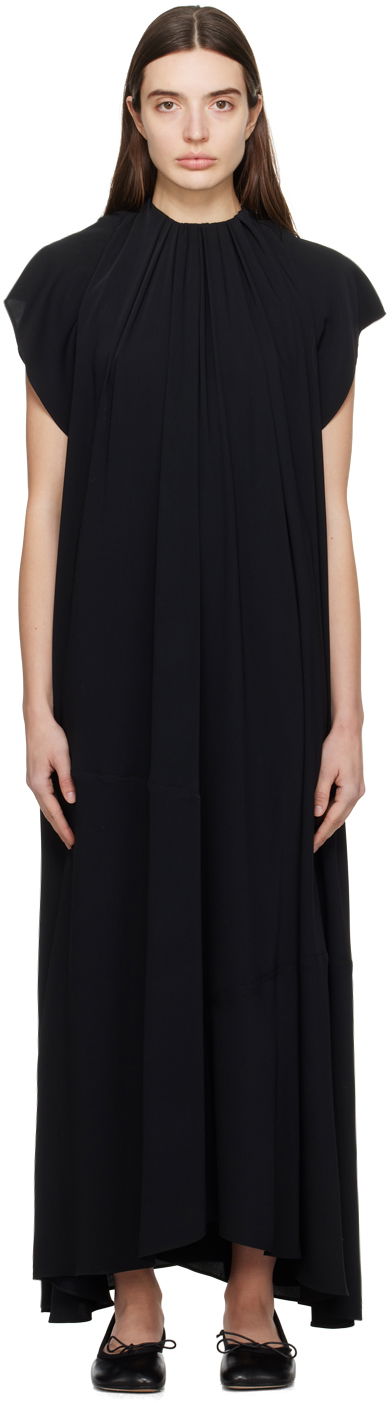Haljina Maison Margiela MM6 Asymmetric Maxi Dress Crna | S52DG0007 S43455