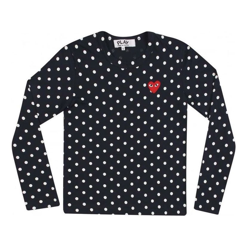 Majica kratkih rukava Comme des Garçons PLAY Polka Dot Long Sleeve T-Shirt Plava | AZ-T165-051-2