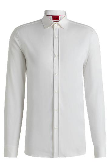 Košulja BOSS Extra-Slim Fit Stretch Cotton Satin Shirt Bijela | 50539721